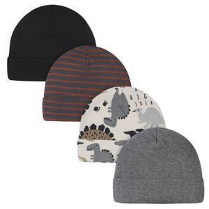 Gerber Cute Dino Caps 4-Pack Printed Baby Boy Clothing