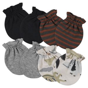 Gerber Infant Clothing 4-Pack Dino No Scratch Mittens for Baby Boys