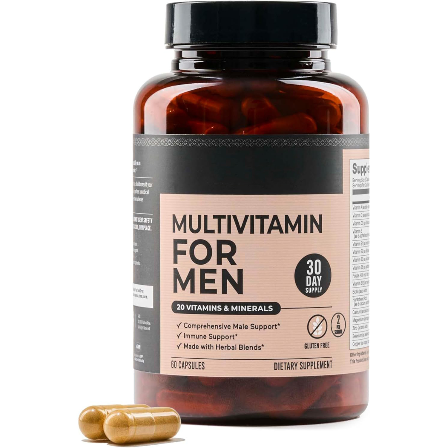 Daily Minerals Multivitamin Capsules for Adults Male Formula Vitamins Not for Newborns