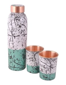 Copper Bottle with 2 Copper Glasses Elegant Design Ideal for Home Office and Gifting Perfect for Hydration and Daily Use