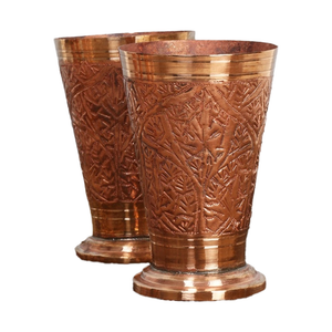 Pure Copper Drinking Glass  Kashmir Kandhkari Design  Elegant Durable HealthFriendly  Perfect Gift or Daily Use