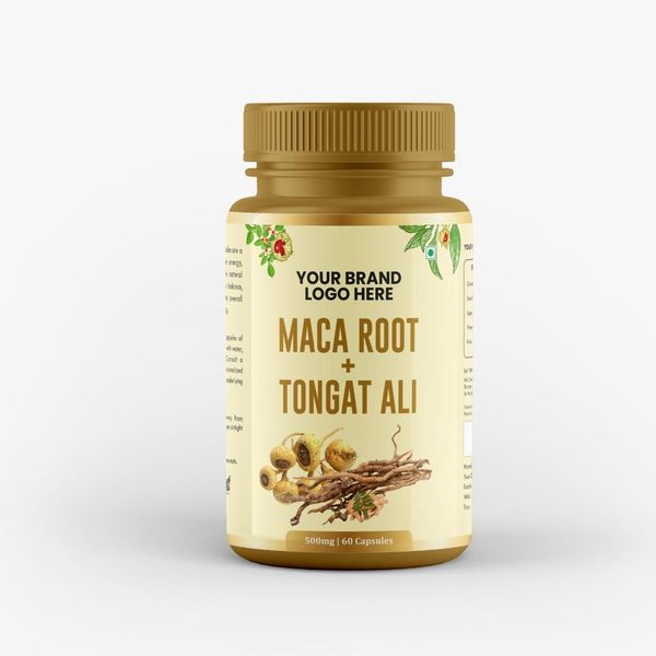 Maca Root & Tongkat Ali Capsules Natural Supplement for Energy and Stamina Supports Hormone Balance and Overall Wellness