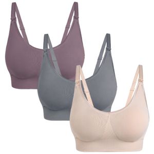 Seamless Wireless Sujetador De Lactancia Postpartum Maternity Breastfeeding Bra Front Open Nursing Bra for Pregnant Womens