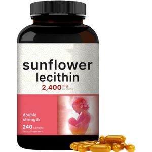 Premium Non-GMO Sunflower Lecithin Softgels Gluten-Free Soy-Free Easy-to-Absorb Healthcare Supplement Sunflower Oil Capsules
