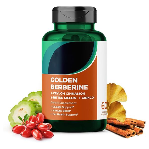 4-in-1 Berberine Capsules Natural Immune Booster Supports Heart Metabolism Maintains Blood Sugar Levels Dietary Supplements