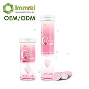 Hydrating Collagen Food Supplement Effervescent Tablet With Vitamin C And Iron For Skin Health