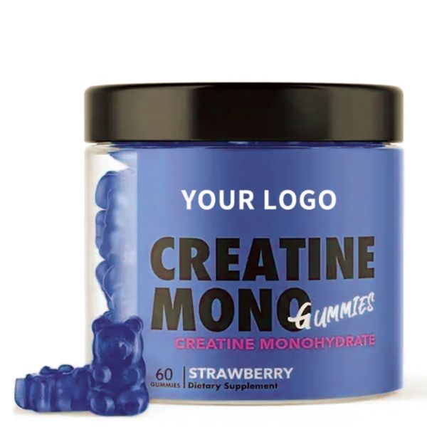 OEM Customized Health Supplement Pre Workout Multivitamin Protein Energy Sport Creatine Monohydrate Candy Gummies