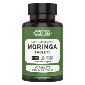 OEM ODM GMP Dietary Supplement 1500mg Moringa Tablets Pills with Vitamins for Immune Support