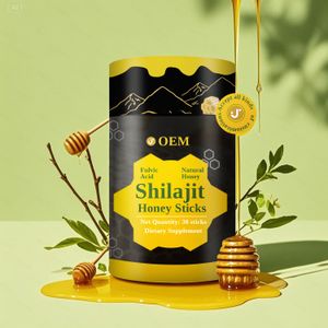 Popular Plant Based Extract Vitamin Minerals Enriched Shilajit Honey Sticks