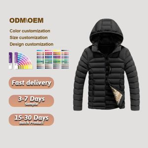 Wholesale Factory Men's Custom Down Jacket Plus Size Windproof Outdoor Puffer Warm Down Jacket for Men