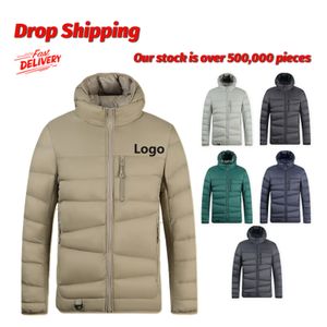 OEM Custom Wholesale Winter Men's Jacket Outdoor Windproof Warm Padded Cotton Fleece Quilted Detachable Hat Down Puffer Jacket