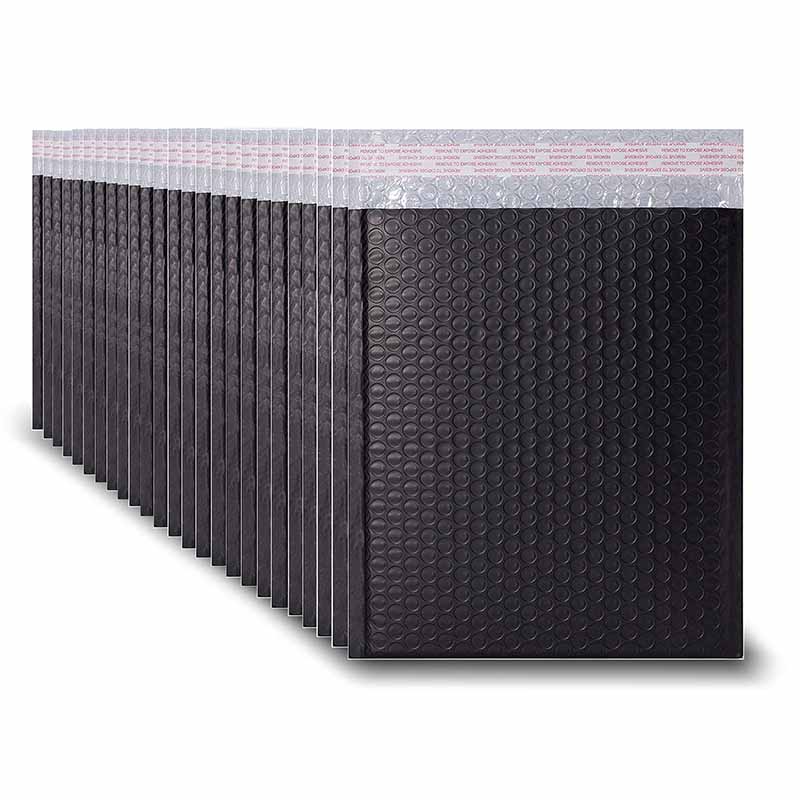 Custom Logo Black Bubble Mailing Bags Durable Eco-Friendly for Poly Mailer Shipping Envelope with Waterproof Print for Wigs