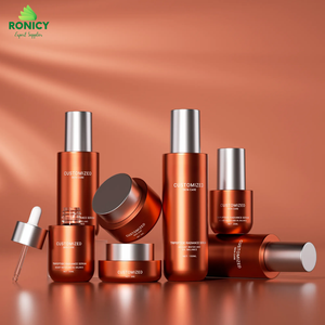 Ronicy Luxury 15g 30g 60g 100g 120g 200ml Empty Skincare Jar Set - Glass Cosmetic Pump Bottle, Spray, Serum, and Toner Packaging