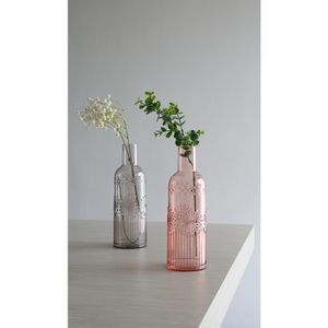 Plastic Vase Home Décor Vase Flower Texture Transparent Pink Smoke Black