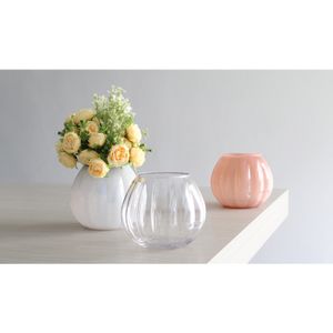 Recyclable Plastic Vase Unbreakable Home Décor Vase Classic Clear Frosty White Pink