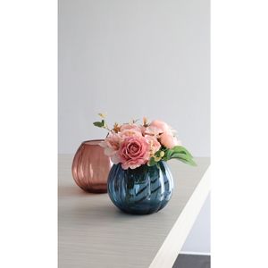 Recyclable Plastic Vase Unbreakable Home Décor Vase Classic Transparent Pink Blue