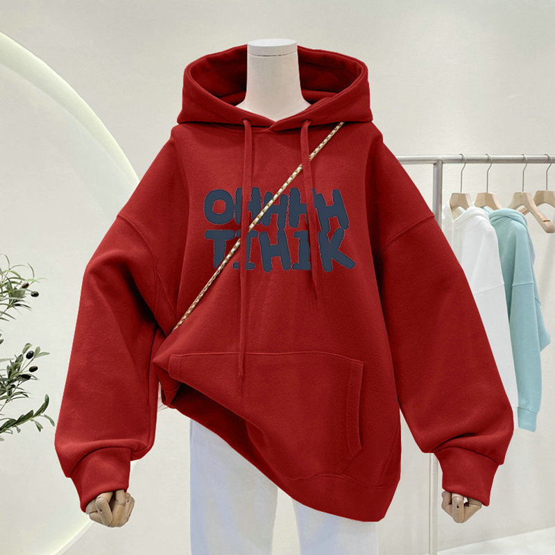Luxury Design Logo Embroidered Printed Women's Sports Hoodie Manufacturer Cotton Large Size 480G Hoodie Manufacturer