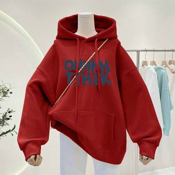 Luxury Design Logo Embroidered Printed Women's Sports Hoodie Manufacturer Cotton Large Size 480G Hoodie Manufacturer