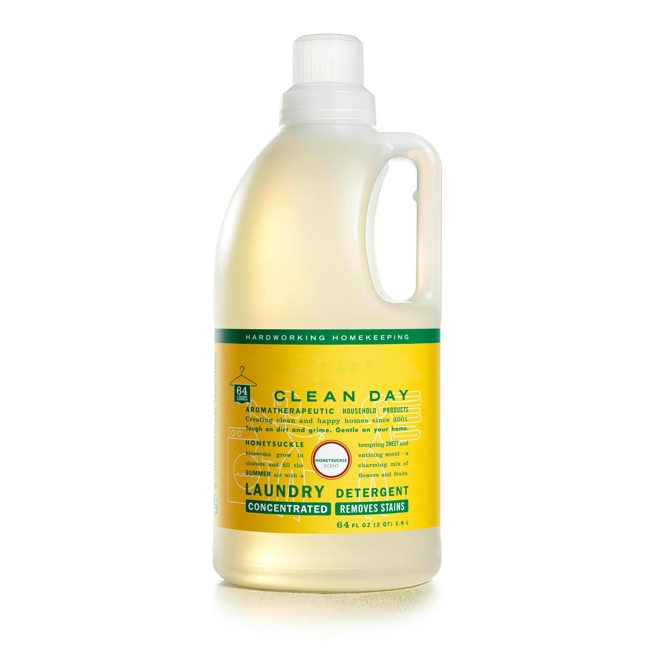 New Sale Honeysuckle Fragrance 64 Ounces Anti Fouling Enzyme Concentrated Laundry Detergent Cleaning Washing Powder for Clothes