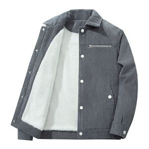 Hot Sales Classic Corduroy Jacket for Men Quality Winter Coat with Stand Collar and Fleece Lining for Casual Wear