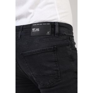 Men's Black Slim Fit Lycra Flexible Jeans Denim Trousers Hlt He001937