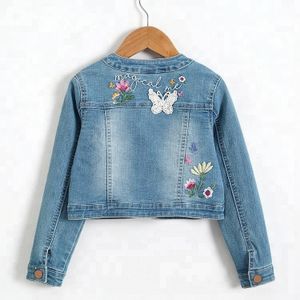 Snap Button/Lace with Long Sleeve Denim Jacket