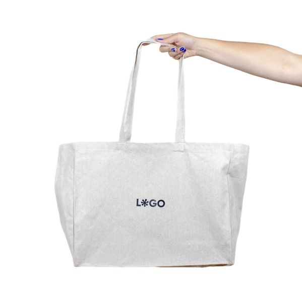 240gsm Recycled Cotton Bag with Gusset Natural Colour Eco-Friendly Gift Set for Sustainable Living