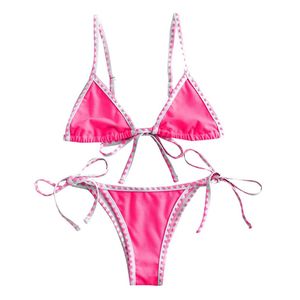 Breathable Triangle Bikini Women Reversible Swimwear bikinis & beach For Wear ladies Suit set custom design
