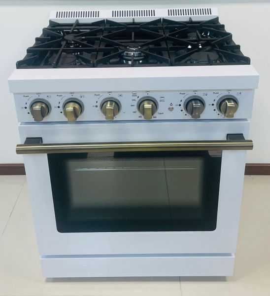 30-Inch Freestanding Electric Gas Range with Single 5.0 Cu ft Oven and 5 Burners for Household Kitchen Appliances