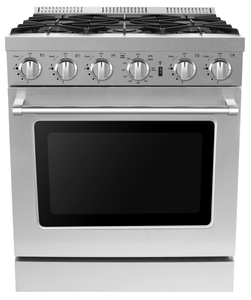 30-Inch Freestanding Electric Gas Range with Single 5.0 Cu ft Oven and 5 Burners for Household Kitchen Appliances