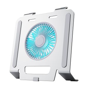 Newest Adjustable Blue Desktop Fan Radiator Notebook Holder Silver Fan Radiator Laptop Stand Aluminum Alloy Notebook Holder