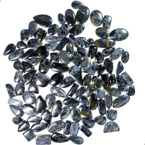 Wholesale Factory Price High Quality 8mm Black Loose Quartz IGI Certified Pietersite Cabochon Natural Stone for Jewelry Making