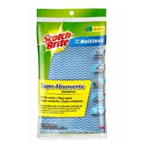 PANO MULTIUSO 58 X 33CM AZ PCT 5UN SCOTH BRITE