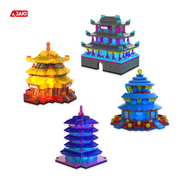 JAKI Fashion Series Educational Toy China Famous Building Block Cyber Style Building Block Set Beauty Cyber Building Block Set