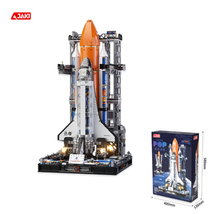 JAKI Space Series Building Block Set Large Size Block Set Educational Toy Space Shuttle Electric Building Block Set with Light