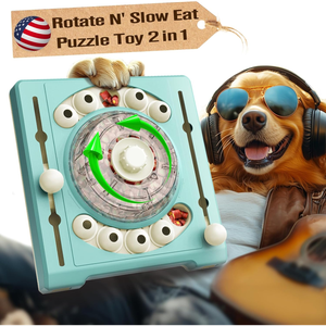 KADTC Level 2 in 1 Turntable Puzzle Toy Pet Interactive & Movement Toy
