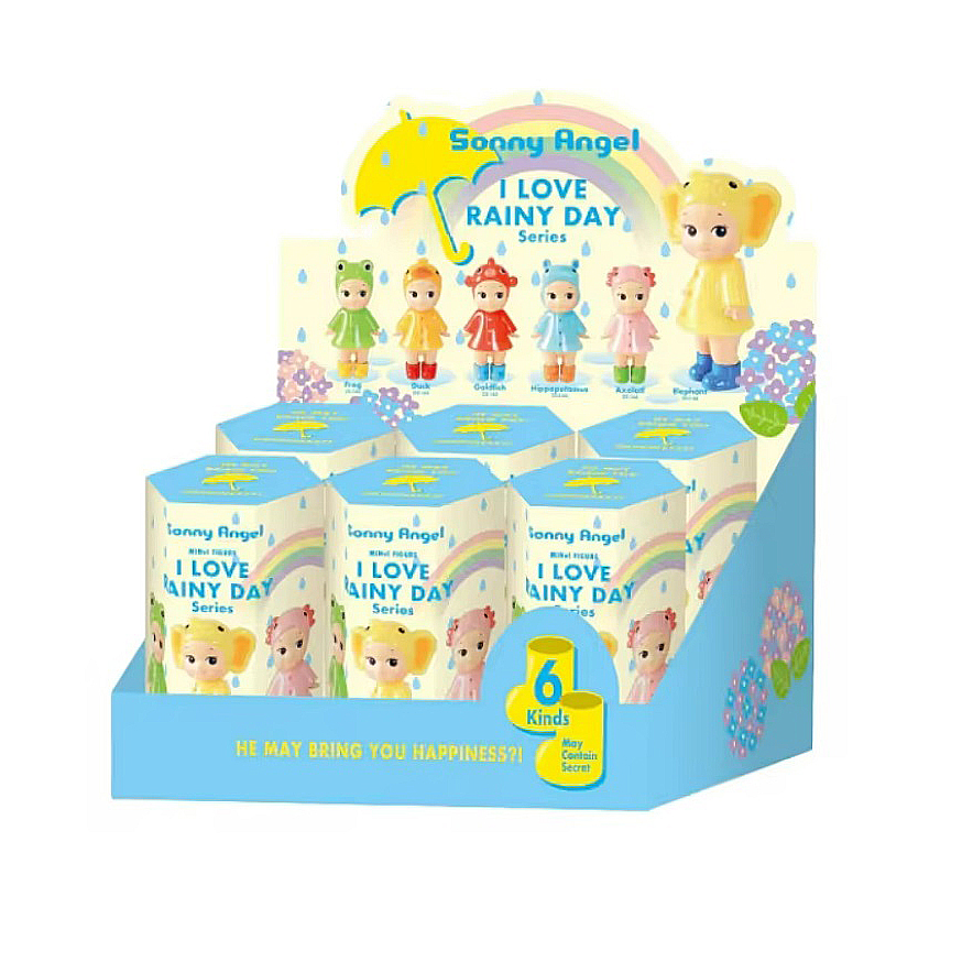 Sonny Angel I Love Rainy Day Series Collectible Vinyl Mini Figure Blind Box Limited Edition Mystery Gift for Fans and Collectors