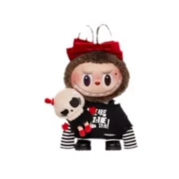 Limited Edition Collectible POP MART LABUBU original Vinyl Plush Doll Action Figures  Pulling Cloth Valentine's Day Gift Box