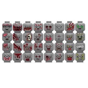 Halloween Zombies Head Building Blocks Dead Body Expression Minifigs Accessories Rotten Mini Action Figures Parts Bricks Toys