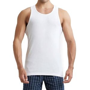 Men's Sleeveless High Street Outer Tank Top Custom Logo Cotton Running Gear Breathable Fitness Gym Use Wholesale