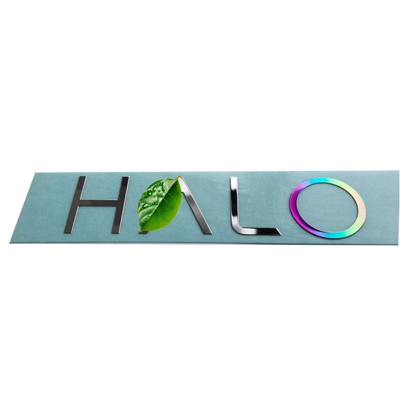 Custom Logo 3d Embossed Label  Metal Nickel Sticker Custom Aluminum logo