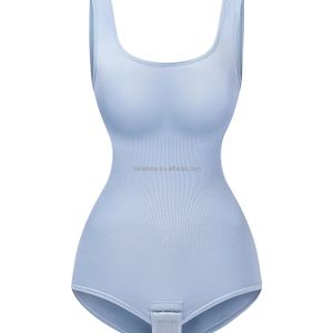 Seamless Women's Xxxxxl Body Shaper Tummy Control Colombianas Fajas Thong Shapewear Bodysuit Solid Color Breathable Tight Adults
