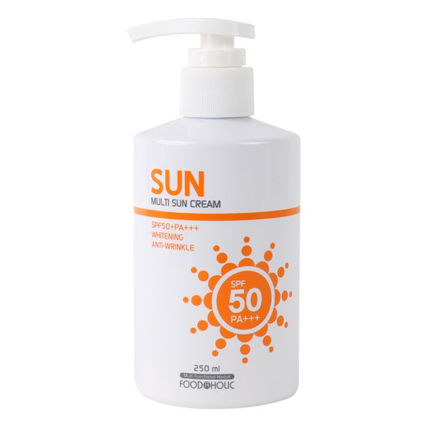 FOODAHOLIC 250ml SPF50 Multi Sun Cream Bulk Type Pump Salon Beauty Korean Sunscreen