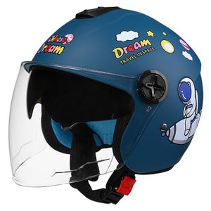 Unisex Kids Motorcycle Helmet with Dual Visors and Quick-Release Buckle for Safety Convenience
