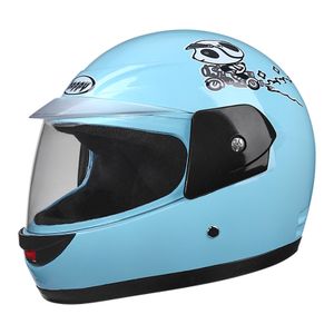 Kids Full Face Helmet for Sports Retro Style Visor Motorcycling Cycling Karting Accessories Safety Protection Helmet Keep Warm