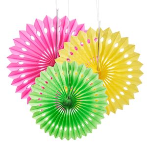 Xieli Summer Festive Party Decor Hawaii Paper Fans
