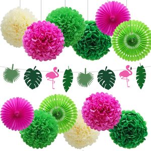 Xieli Vietnam Party Paper Wall Decoration Sets for Hawaiian Party