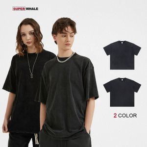 Wholesale Custom 250gsm Blank Vintage t Shirts Distressed Oversized Tshirt Men's T-shirts