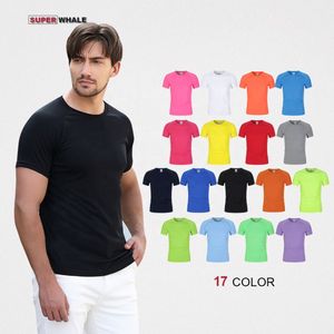 Wholesale Solid Color Crew-neck Shirt Breathable Workout T-shirts Gym Custom T-shirt for Men