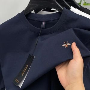 Spring/Summer New Men's Trendy Embroidered Printed Luxury High Quality Pure Cotton Men's T-shirt